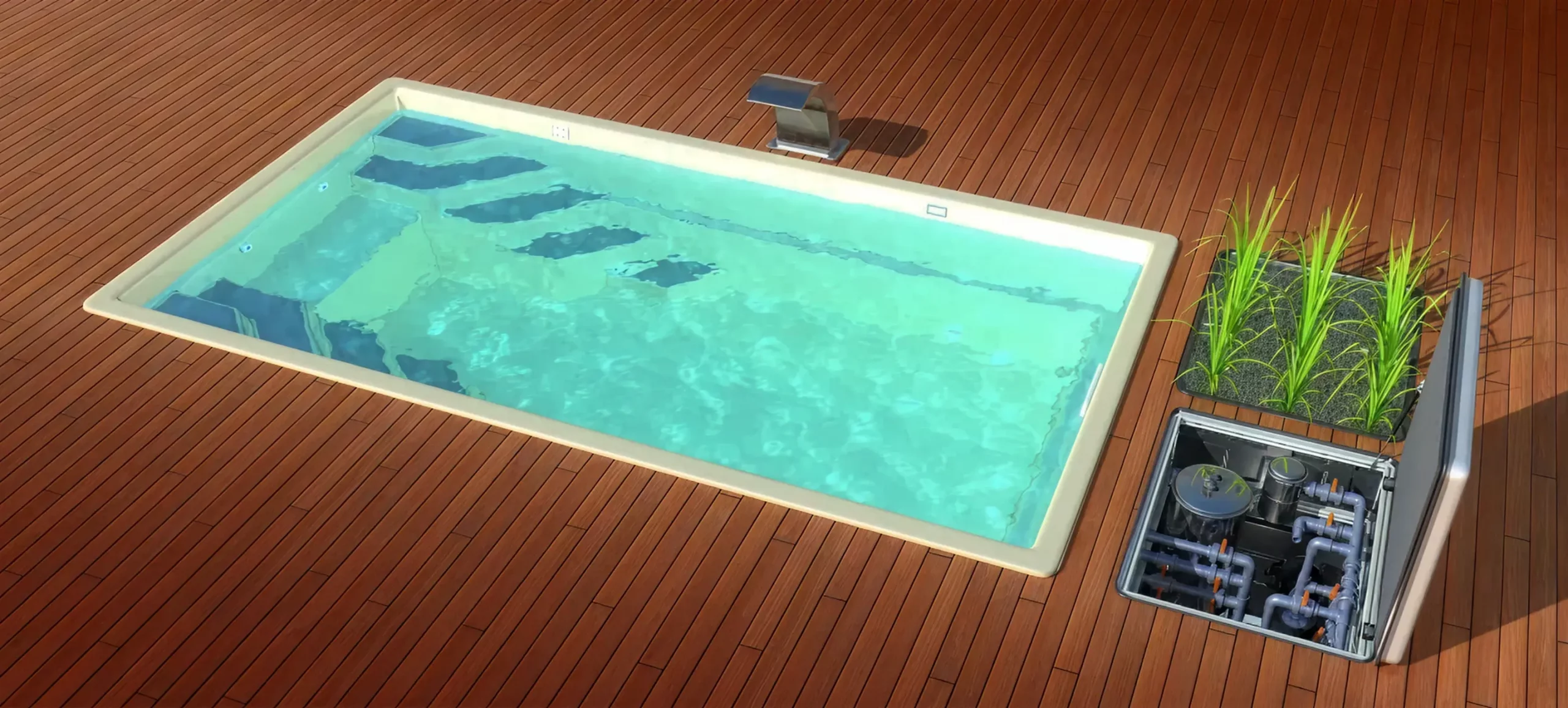 Вартість басейну SolBio з біофільтром «під ключ»